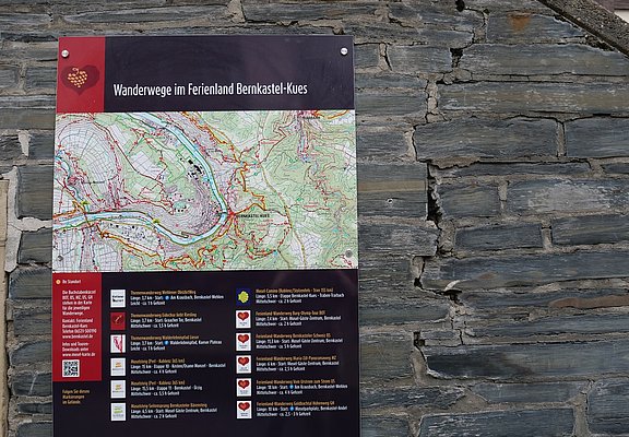 Wandertafel am Startpunkt
