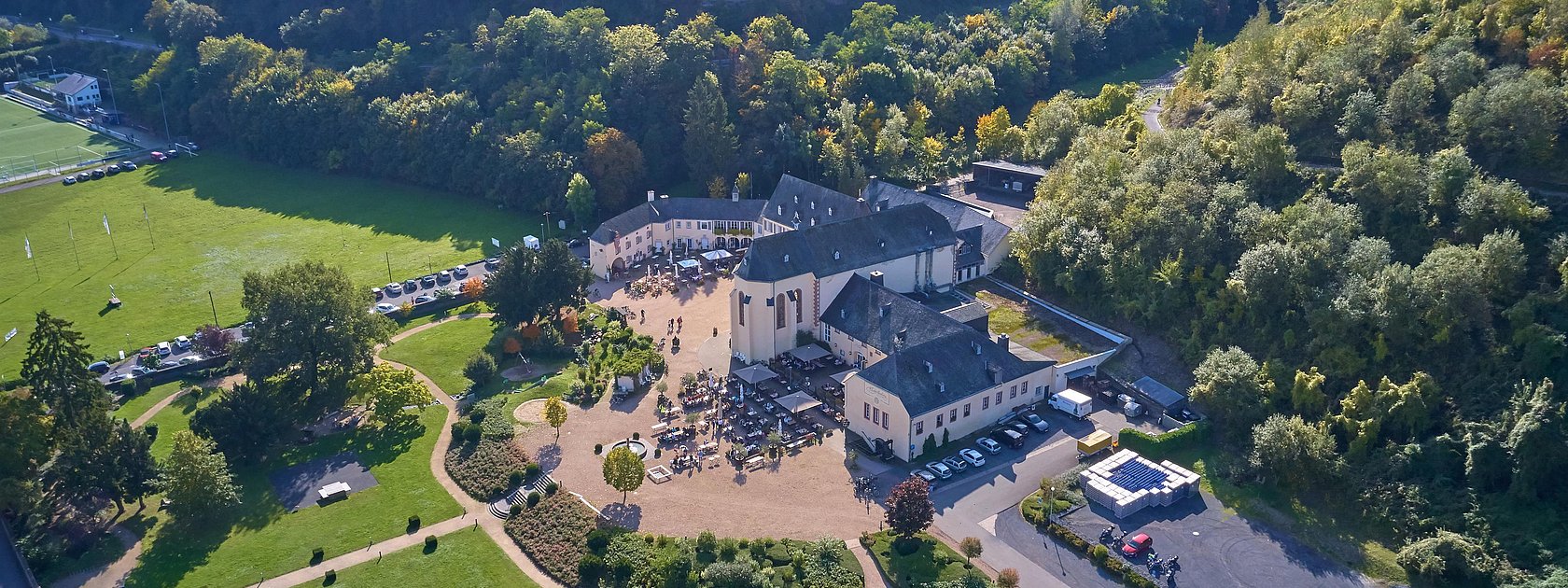 Aussicht auf das Kloster Machern