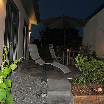 Terrasse im dunkeln