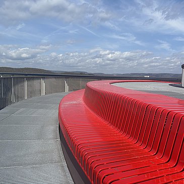 Sitzbereich am Panoramasteg