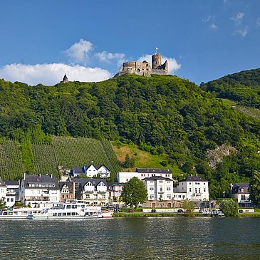 Villa Mosella Blick auf Mosel Villa Burg Landshut
