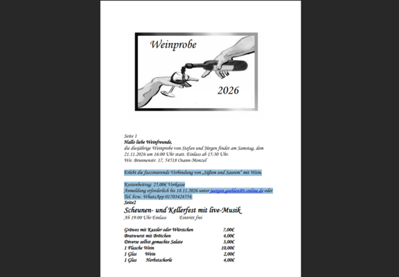 Weinprobe 2026