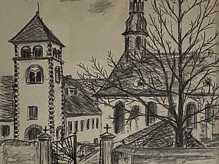 Zuschnitt Zeichnung Kloster Filzen