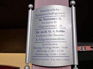 Gemeinschaftspraxis Schild