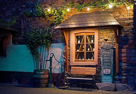 Weingut abends