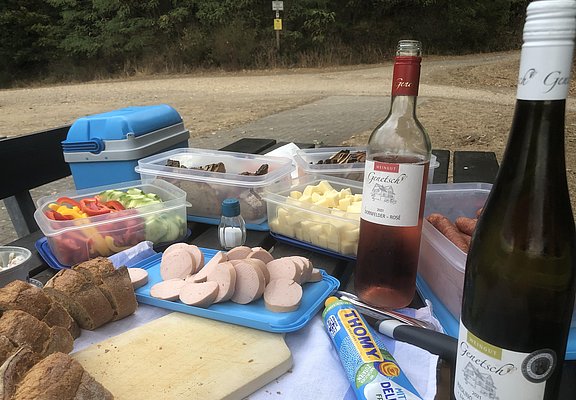 Wein und Picknick